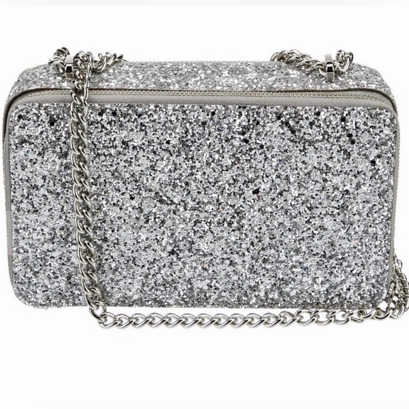 Kate Spade Silver Glitter Crystal-Embellished Shoulder or Crossbody Bag - Picture 8 of 8